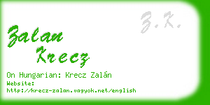 zalan krecz business card